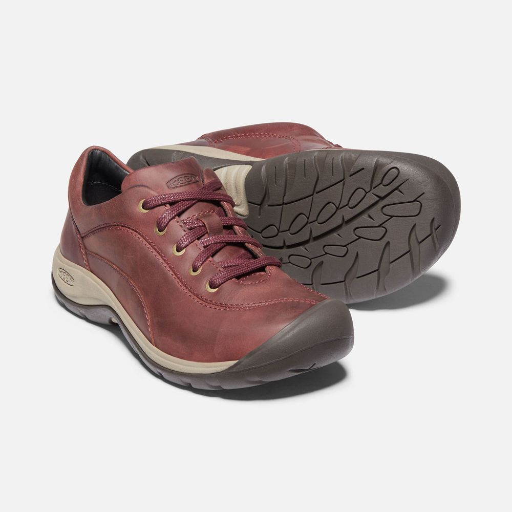 Chaussures À Lacets Keen Femme Rouge Foncé | Presidio Ii | YBUEG-8543